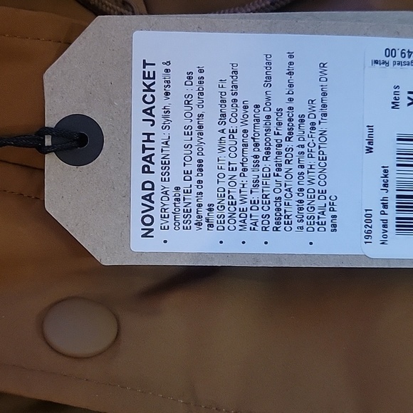 NWT Men's Prana "Novad Path Jacket" in Walnut sz XL - Picture 3 of 11